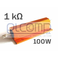 Резистор силовий 100Вт 1 кОм (HS100-1KJ, 100W1KJ, RX24-100W 1K) Резистор силовий 100Вт 1 кОм (HS100-1KJ, 100W1KJ, RX24-100W 1K)